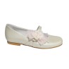 Zapato Comunión Niña Piel Con Adorno Floral