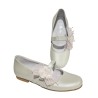 Zapato Comunión Niña Piel Con Adorno Floral
