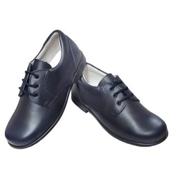 Zapato Comunión-Ceremónia de Niño Piel Azul.