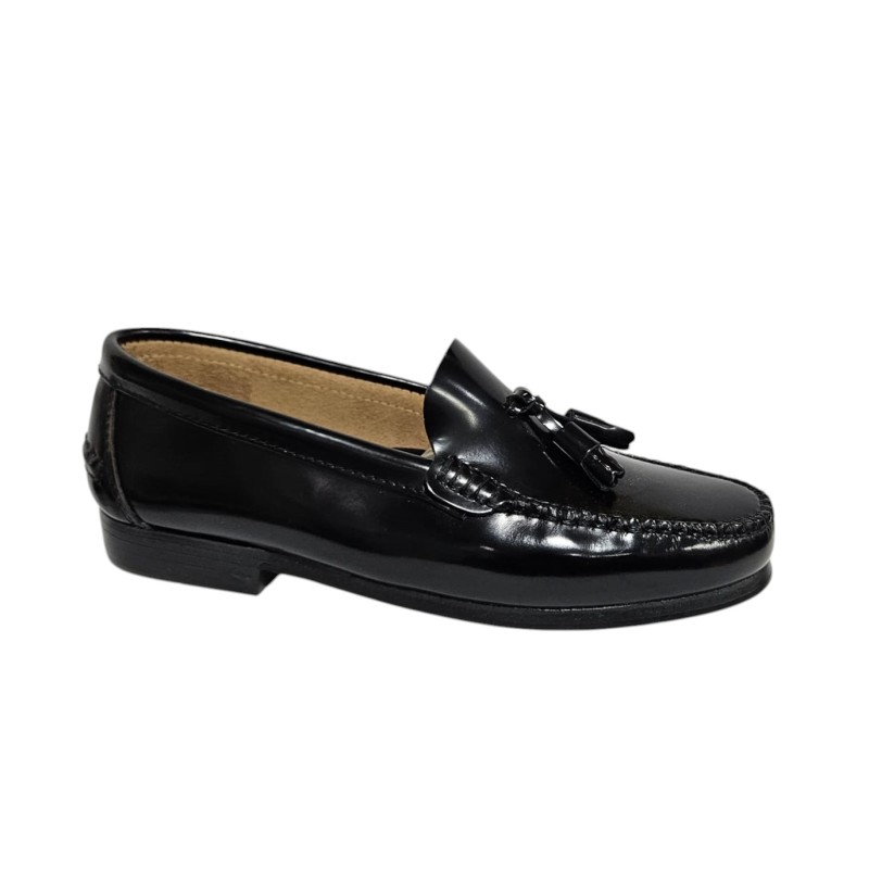Castellano Piel Florentic Negro con Borlas