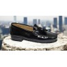 Castellano Piel Florentic Negro con Borlas
