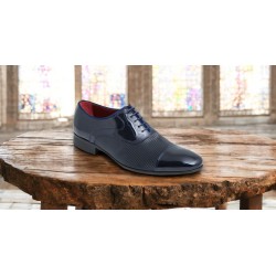 JR Almansa Zapato Novio Piel Charol Azul