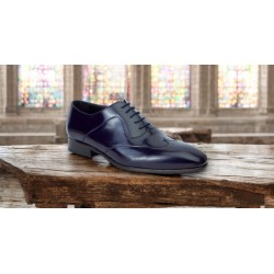Zapato de Vestir para Hombre Elegante Piel Florentic Azul . Almansa