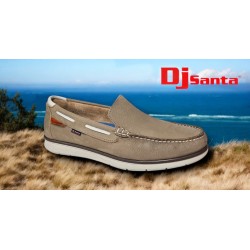Dj Santa. Nautico Hombre Piel Nobuck Beig