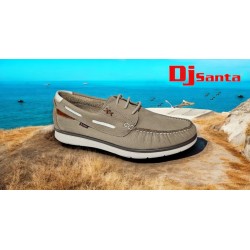 Dj Santa. Nautico Hombre Piel Nobuck Beig