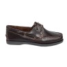 Nautico Hombre Piel Pull Marrón