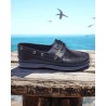Nautico Hombre Piel Pull Azul Marino