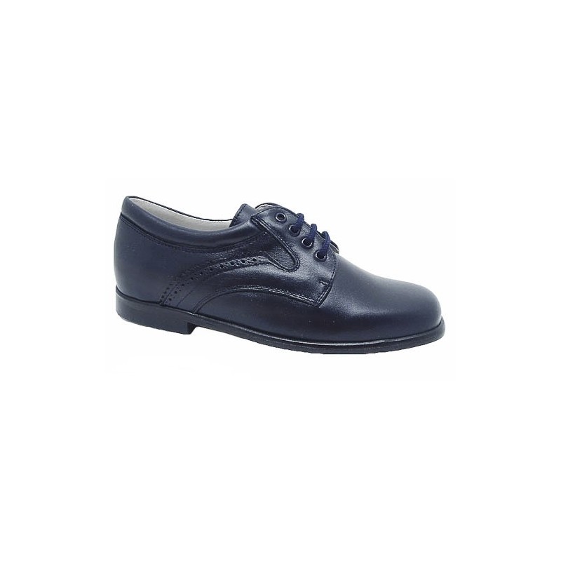 Zapato Niño Comunión-Ceremónia Piel Azul.