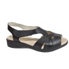 Duendy Sandalia Confort Mujer Piel Negro