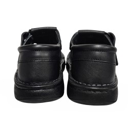Sandalia Confort Hombre En Piel Negro