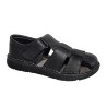 Sandalia Confort Hombre En Piel Negro