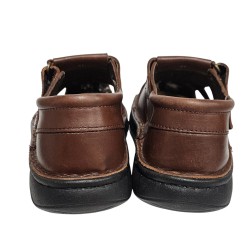 Sandalia Confort Hombre En Piel Cuero