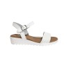 D'Veranas. Sandalia Mujer Confort Piel Blanco