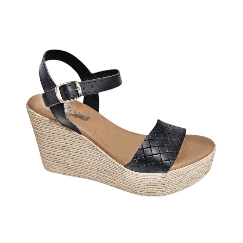 D'VERANAS. Sandalia Mujer Confort Cuña Alta