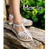 MARILA. Sandalia Mujer Piel Confort Con Cuña