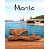 Marila Sandalia Plana De Mujer Piel Cuero