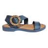Marila Sandalia Plana De Mujer Piel Jeans