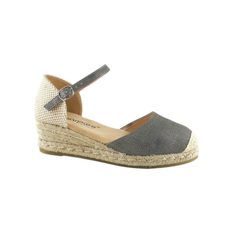 Amarpies. Valenciana Kaki Confort Cuña Yute.