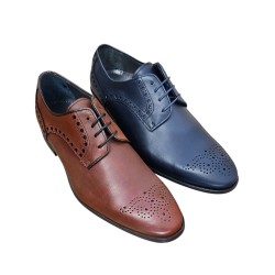 Fenatti Elegante Zapato Vestir Hombre Piel Marino