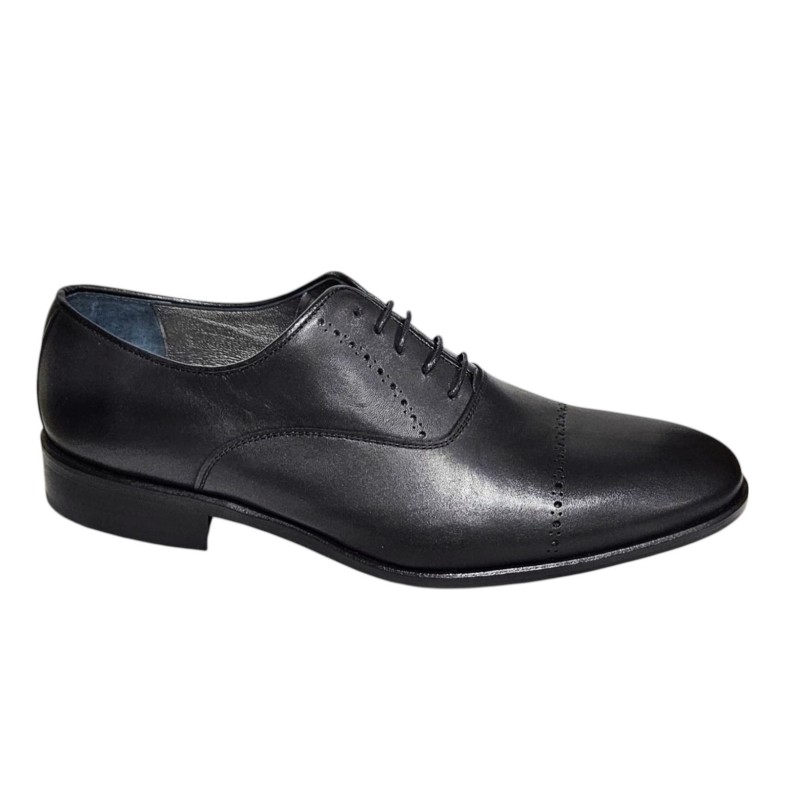 Fenatti. Elegante Zapato Vestir Hombre Piel Negro