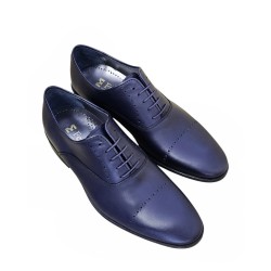 Fenatti. Elegante Zapato Vestir Hombre Piel Azul