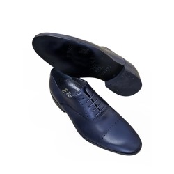 Fenatti. Elegante Zapato Vestir Hombre Piel Azul