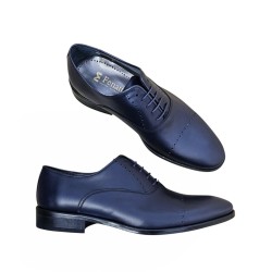 Fenatti. Elegante Zapato Vestir Hombre Piel Azul