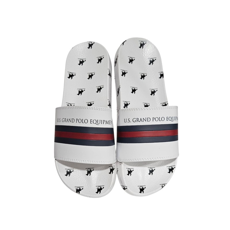 Grand Polo Chancla Blanca Verano Hombre