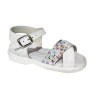 D'Tivo. Sandalia Niña Cómoda Piel Blanco Multi