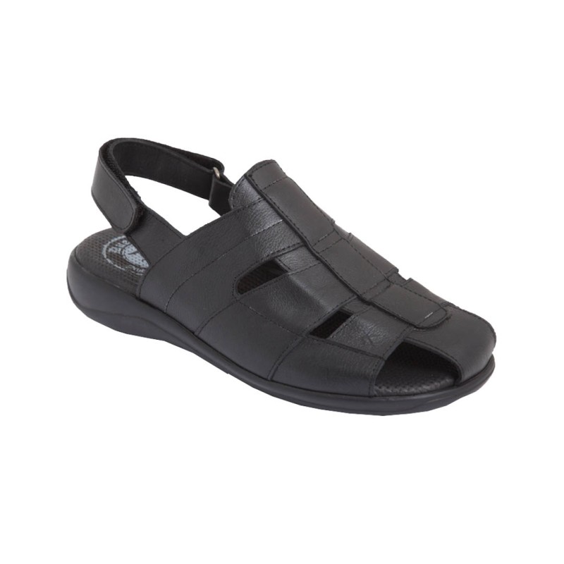 Sandalia Cómoda Hombre Piel . Duendy
