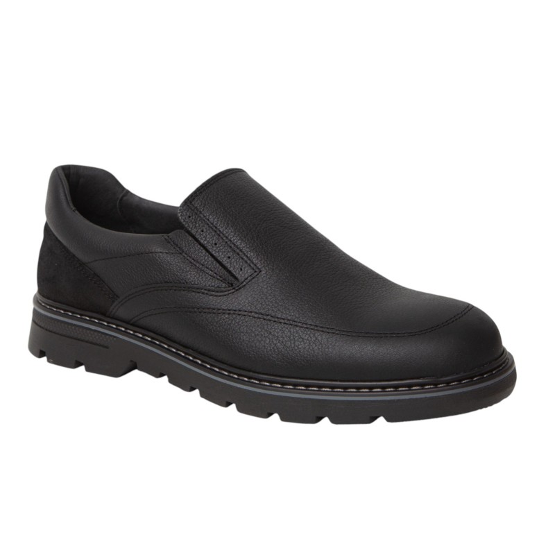 DJ Santa Zapato Hombre Piel Graso Negro