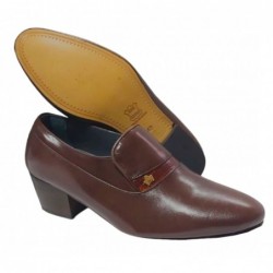 Almansa Zapato Hombre Piel Caoba Tacón Cubano