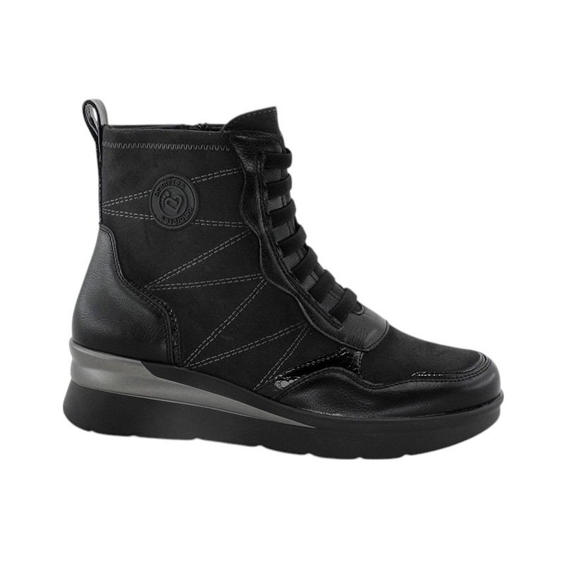 Amarpies Botin Moda Mujer En Negro