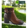 Amarpies Botin Cuero Moda Mujer