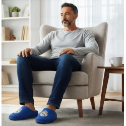 Zapatillas Para Casa Real Madrid En Azul