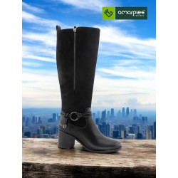 Amarpies Bota Mujer Caña Alta Con Cremallera