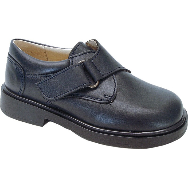 Zapato Colegial Velcro Niño Todo Piel .
