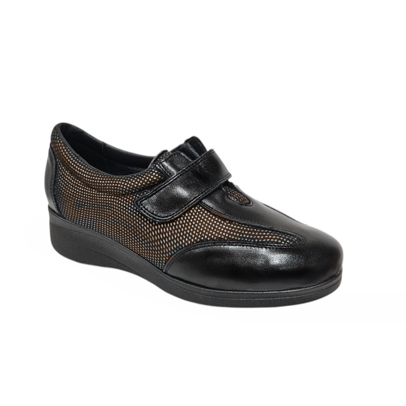 Duendy Zapato Confortable Para Mujer Piel-Licra
