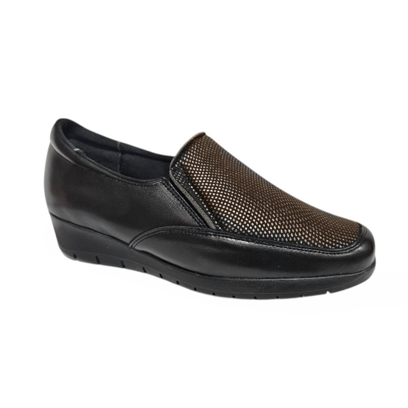 Duendy Zapato Confort Para Mujer Piel-Licra