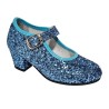 Zapato Tacón Pasos de Baile de Flamenca Glitter