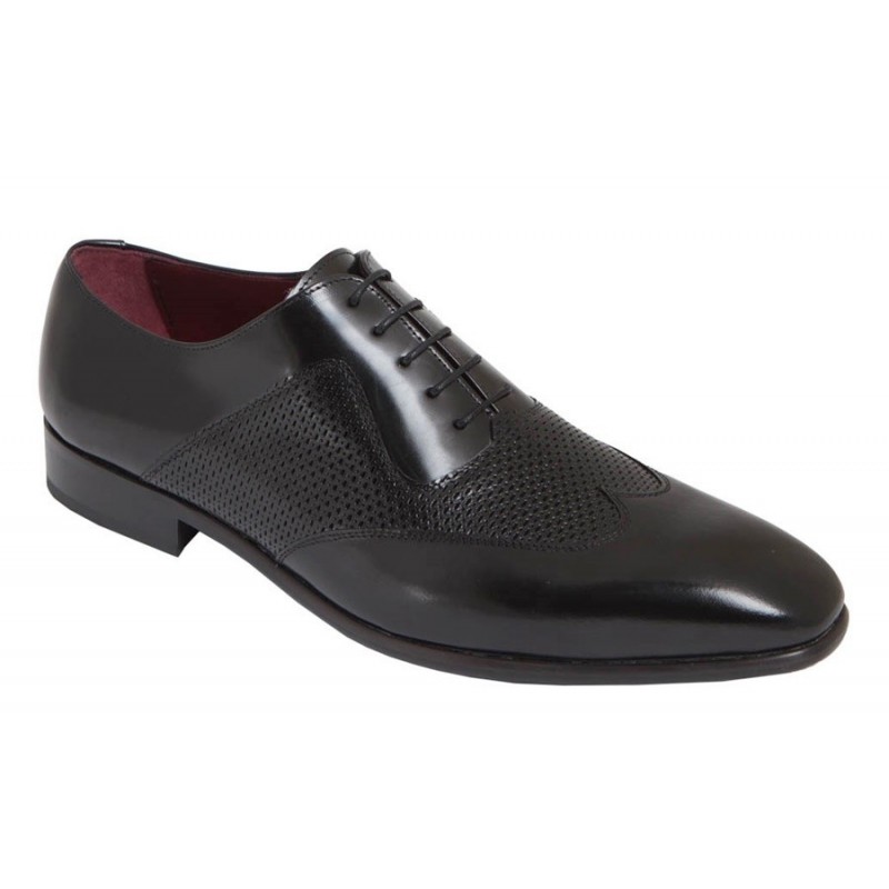 JR Almansa Zapato de Vestir Ceremonia Todo Piel Florentic Negro