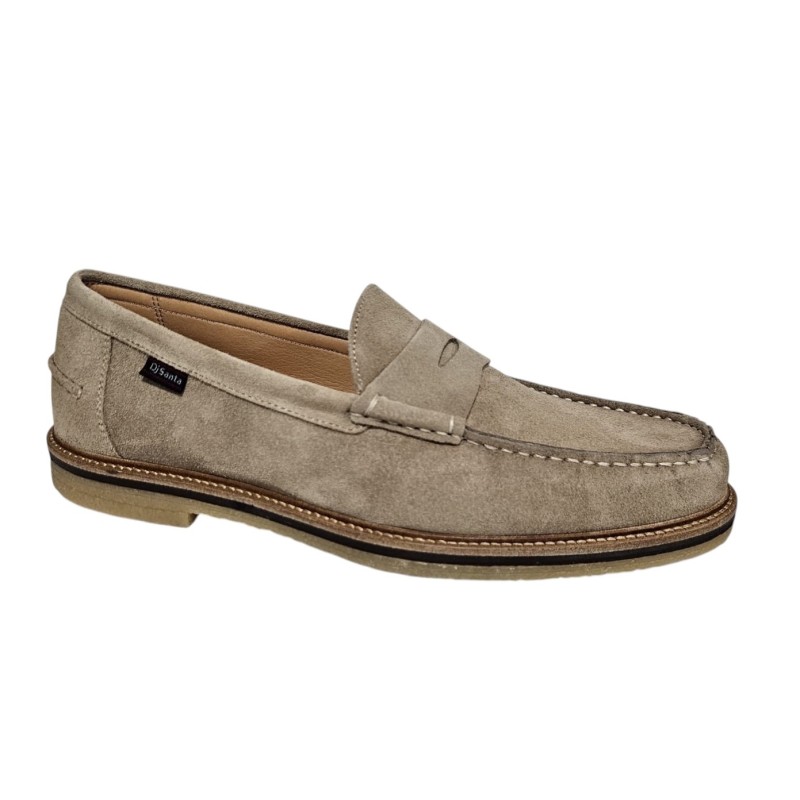 Dj Santa. Mocasin Sport Hombre Piel Serraje