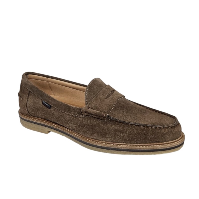 Dj Santa. Mocasin Sport Hombre Piel Serraje