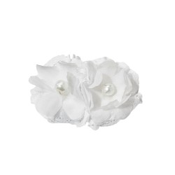 Zapato Comunión Niña Piel Blanco "Adorno Floral"