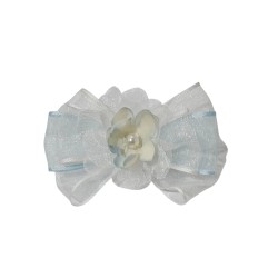 Zapato Comunión Niña Piel Blanco "Adorno Floral"