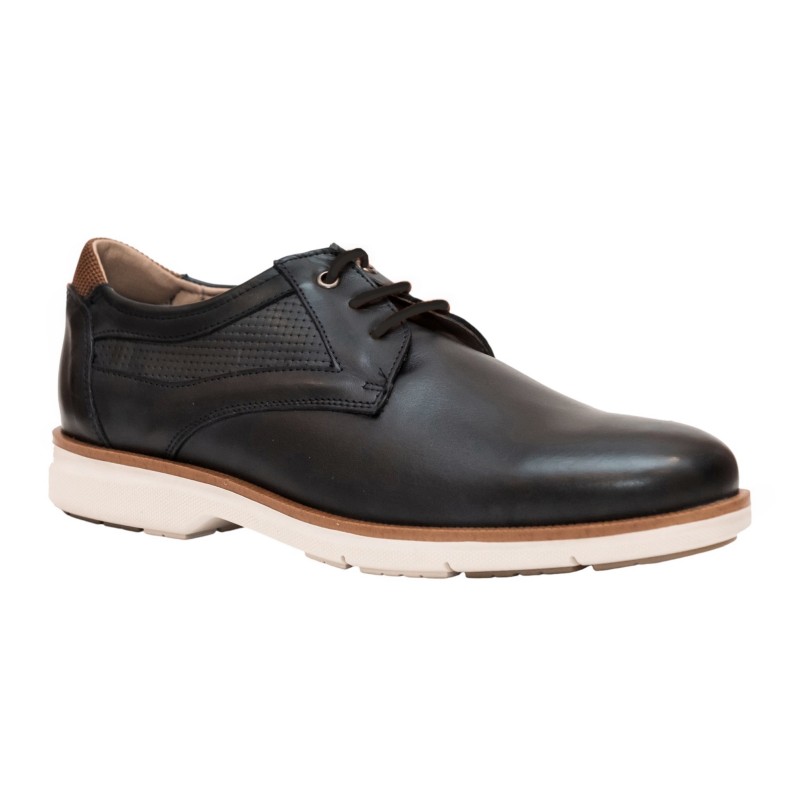 DJ SANTA. Zapato Sport Piel Azul Hombre