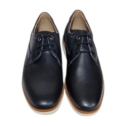 DJ SANTA. Zapato Sport Piel Azul Hombre