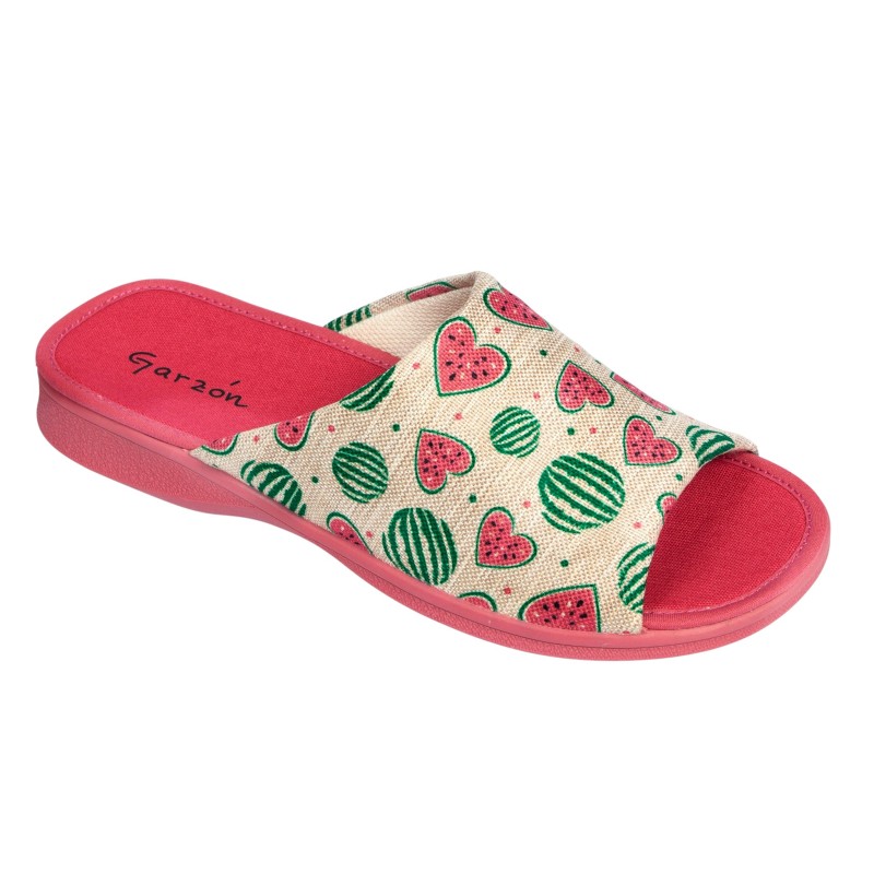 Garzon. Zapatilla Casa Mujer Diseño "Sandias"