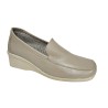 Mocasin Con Cuña de Mujer Piel Taupe