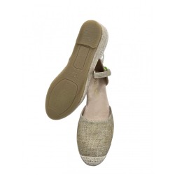 Amarpies. Valenciana Platino Confort Cuña Yute.